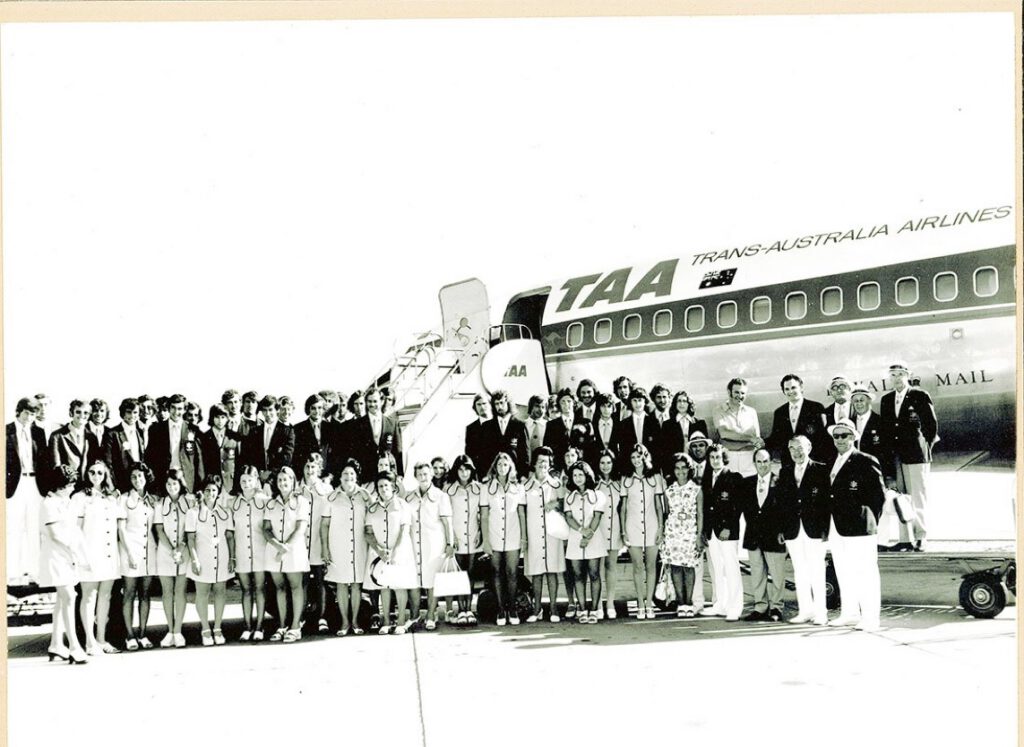 The WA Maccabi team travelling to Melbourne, December 1972